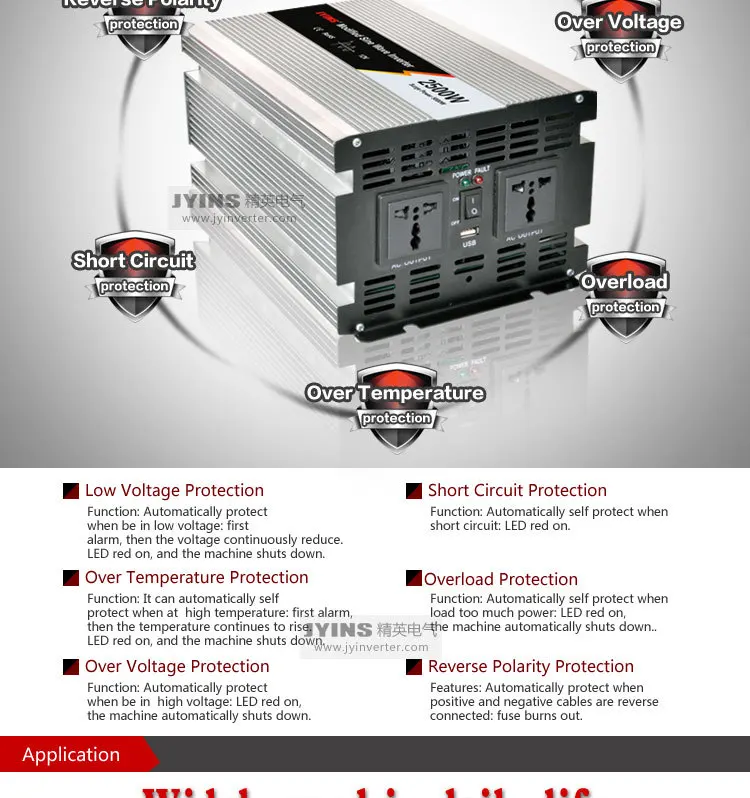 2500W modified sine wave inverter generator parts