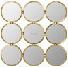 Wholesale gold brass brushed metal frame 9 small round circle wall mirror for home decoration furniture
