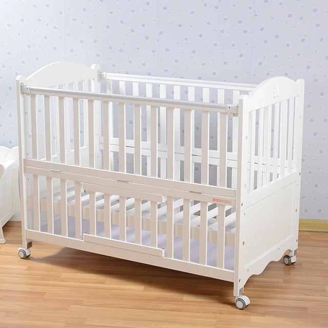 5 In 1 Adjustable Height Playpen Crib For Baby/convertible Wood Baby ...