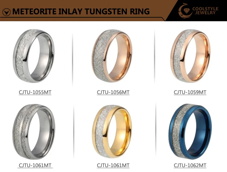 Finrezio 8mm Anillo Tungsteno para Hombres Negro Azul C/ómodo para la Boda Compromiso Todos los D/ías Tungsten Ring Tama/ño 16-25