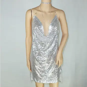silver club dress