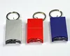 Supply hot selling cheap logo printed plastic square shape led keyholder with keychain for promotion