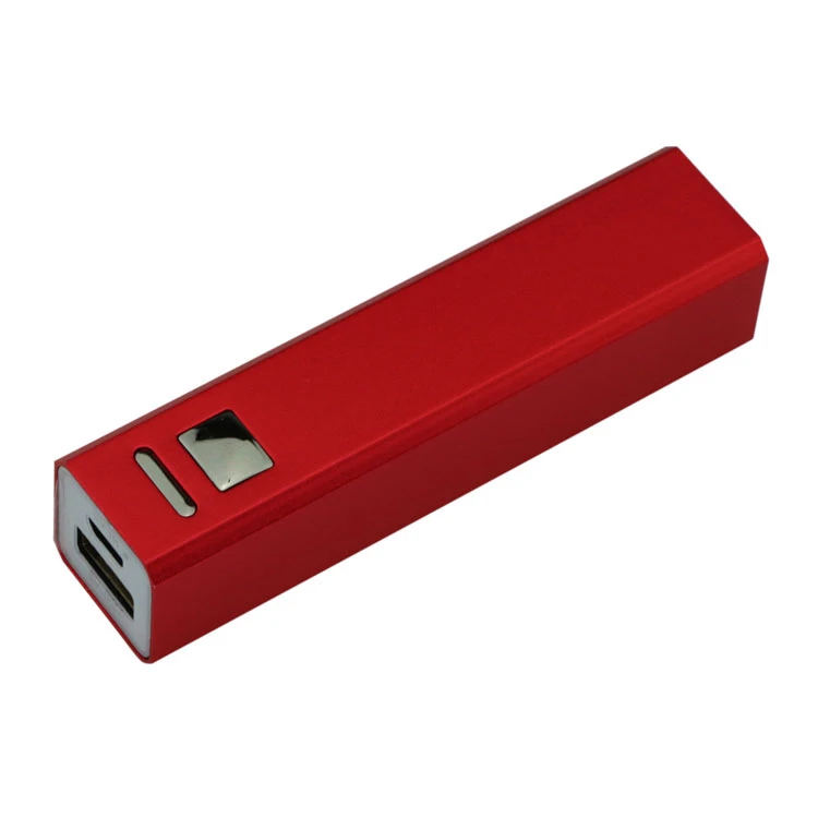 Square tube shape 2600mAh restaurant powerbanks for smartphones