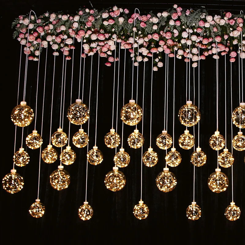 Star Spring Led Light Drop Ceiling Hanging Wedding Deco For Weddings