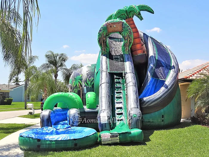 Large Children Inflatable Corkscrew Water Slide Kids Inflatable Water