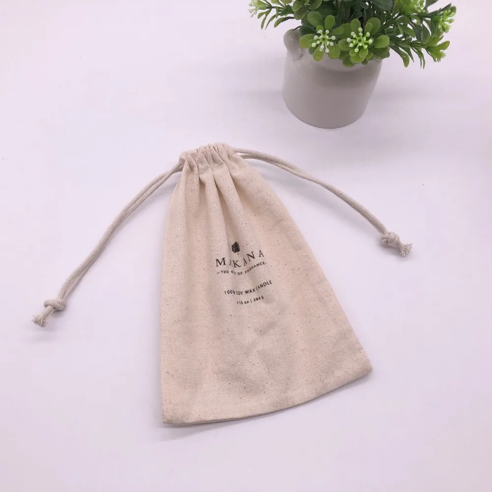Natural 100 Cotton Drawstring Bag For Candle Packaging Buy