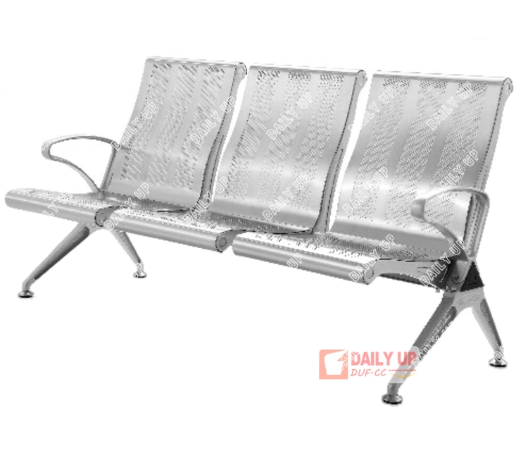 Public Stainless Steel Seating Bench Hospital Chair High Back Airport Waiting Chairs