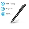 Invisible recorder with a refill and a side note recording mobile storage digital recorder MP3