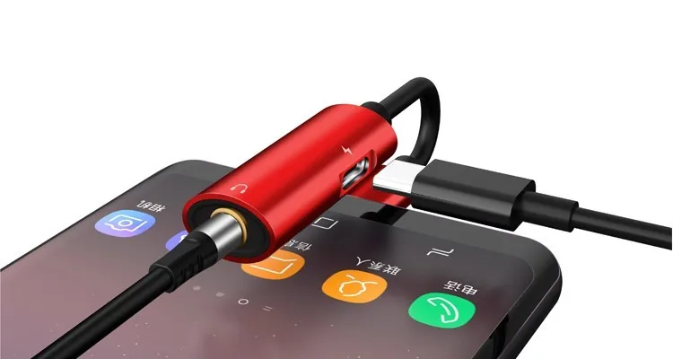 15Type C to C to DC 3.5 aux headset audio cable adapter