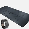 Alibaba best sellers Yoga series set 1 PU Yoga Wheel and 2 Non Slip Engrave Printed Black Polyurethane Yoga Mat 5mm