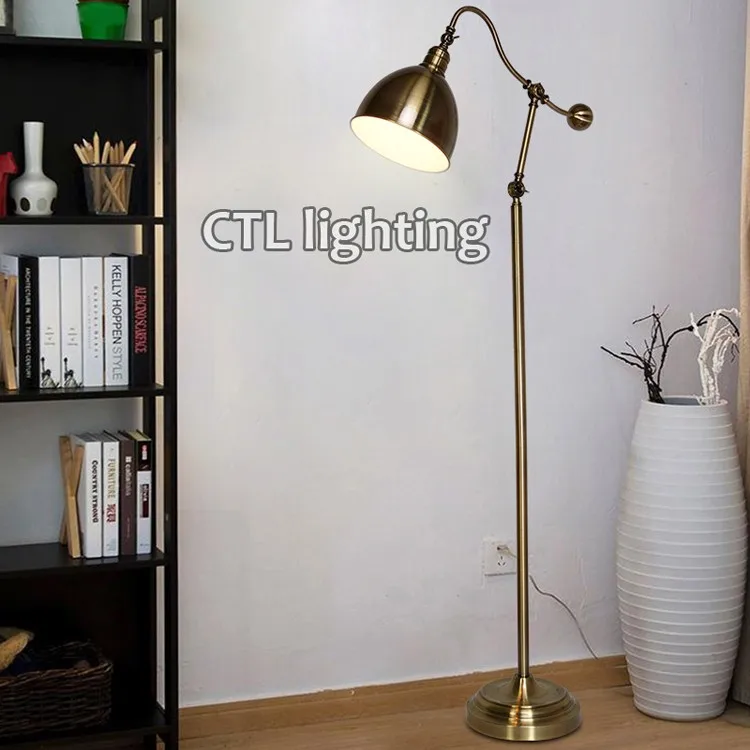 Cheap Price Satin Bronze Standing Lamps Angle Adjustable Modern Floor