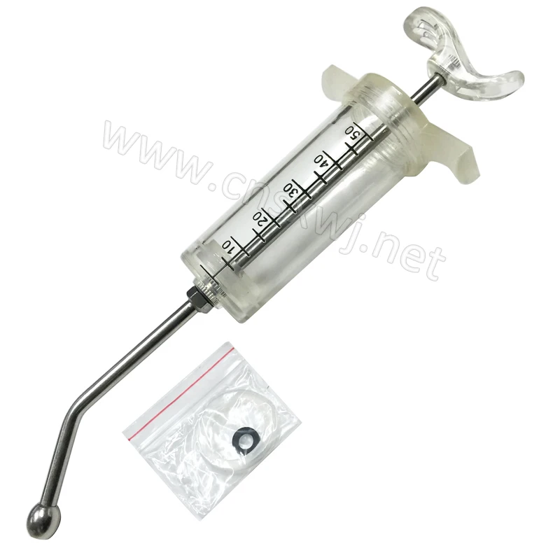 Spiral Mouth Plastic Steel Syringe For Delivering Drugs (adjustable