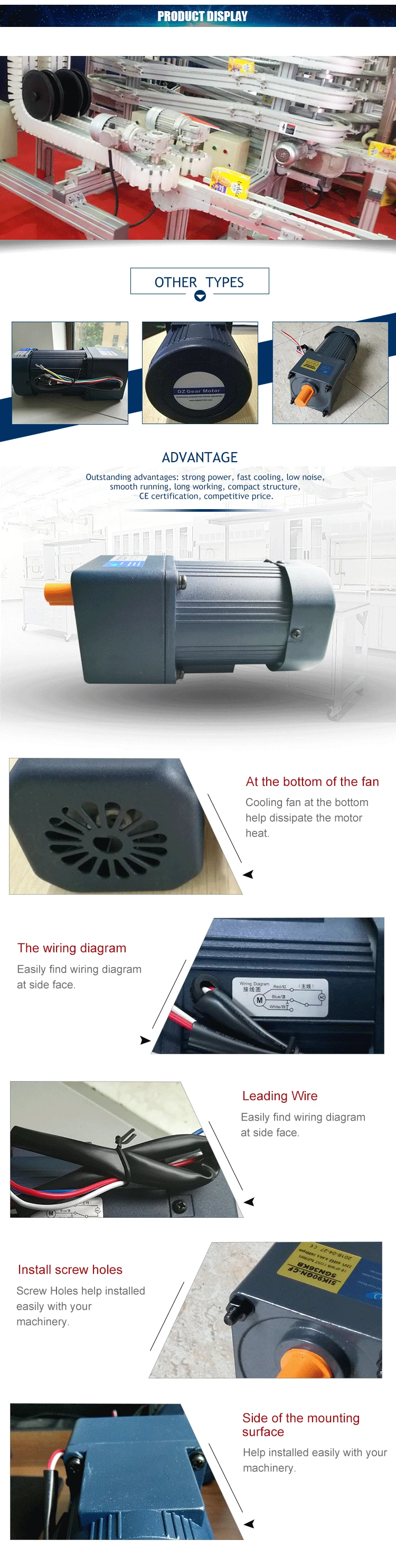 Right Angle Gear Motor, 110 - detail 4