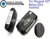 2 Button Car Flip Key For Original Peugeot 307 Remote Key 0536 Model Before 2011