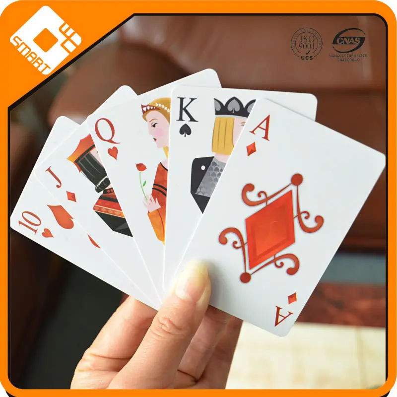 Custom plastic poker playing cards