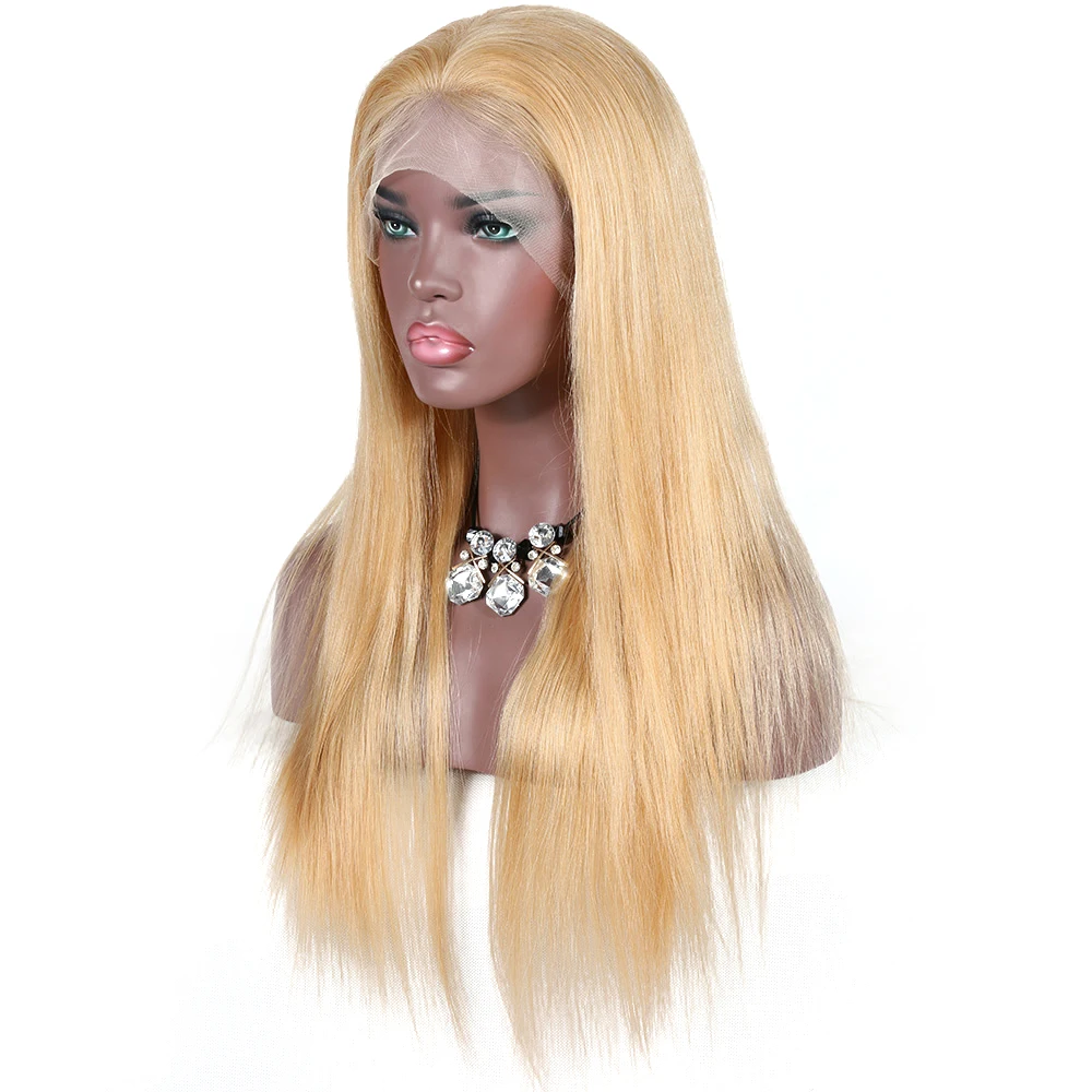 yaki 直金色人类蕾丝假发印度全蕾丝假发