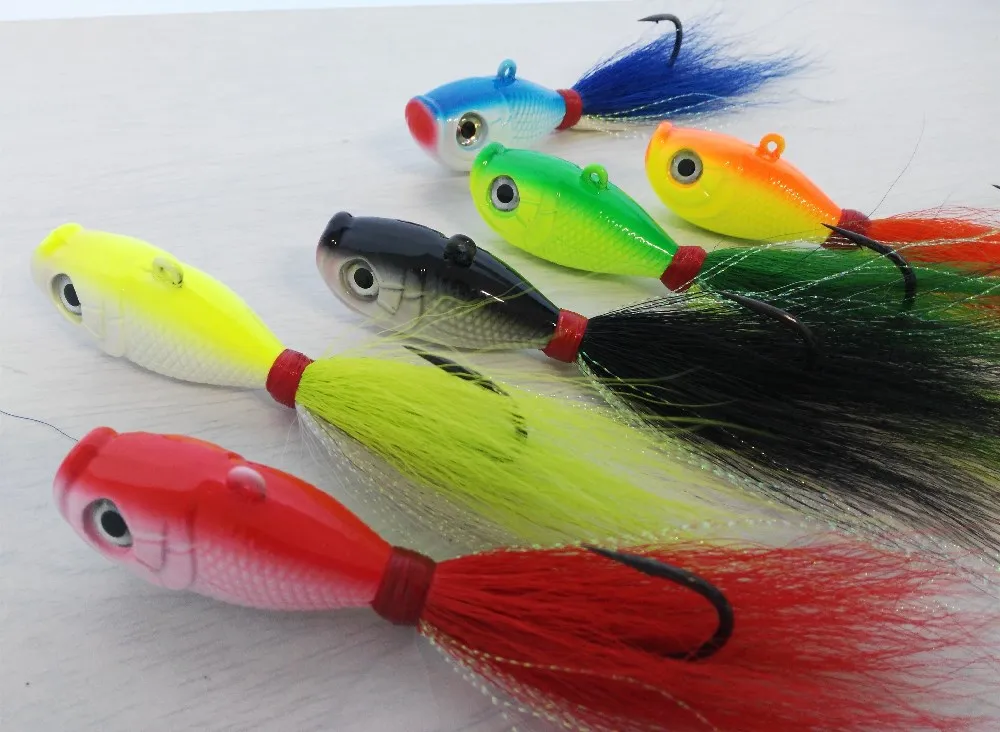 20 2oz Fish head jig lure Saltwater fishing