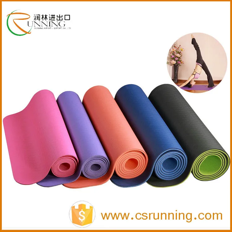 tapis de yoga d'épaisseur de 4-10mm, tapis antidérapage de forme physique d'exercice