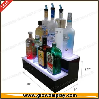 Led Menyala Wall Mounted Rak  Display  Botol Minuman  Keras 