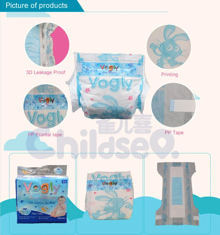 Vogly Disposable Baby Diaper Manufacturer In China With Oem Service Pp