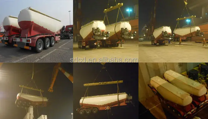 2.3axle V shape 28 ton bulk cement trailer -----bulk ship to Kenya