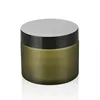 2 oz plastic cosmetic jars painting 8 oz plastic jars 150ml 200ml 300ml 350ml frosted green pet jar with black lid