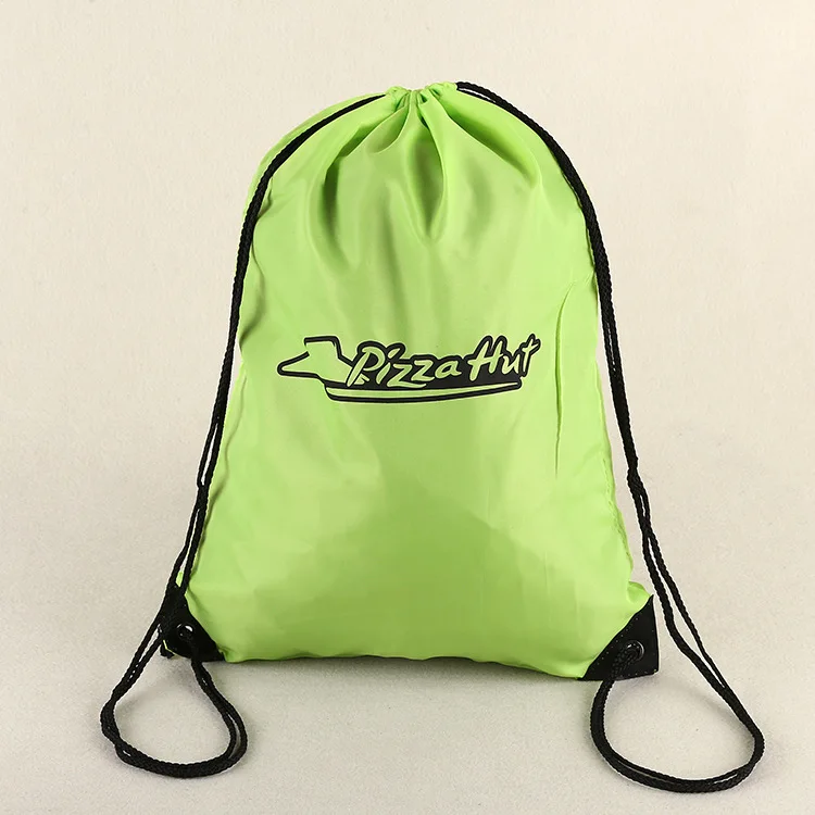 Heat Sublimation Full Color Printing Promotional Nylon Drawstring Gift