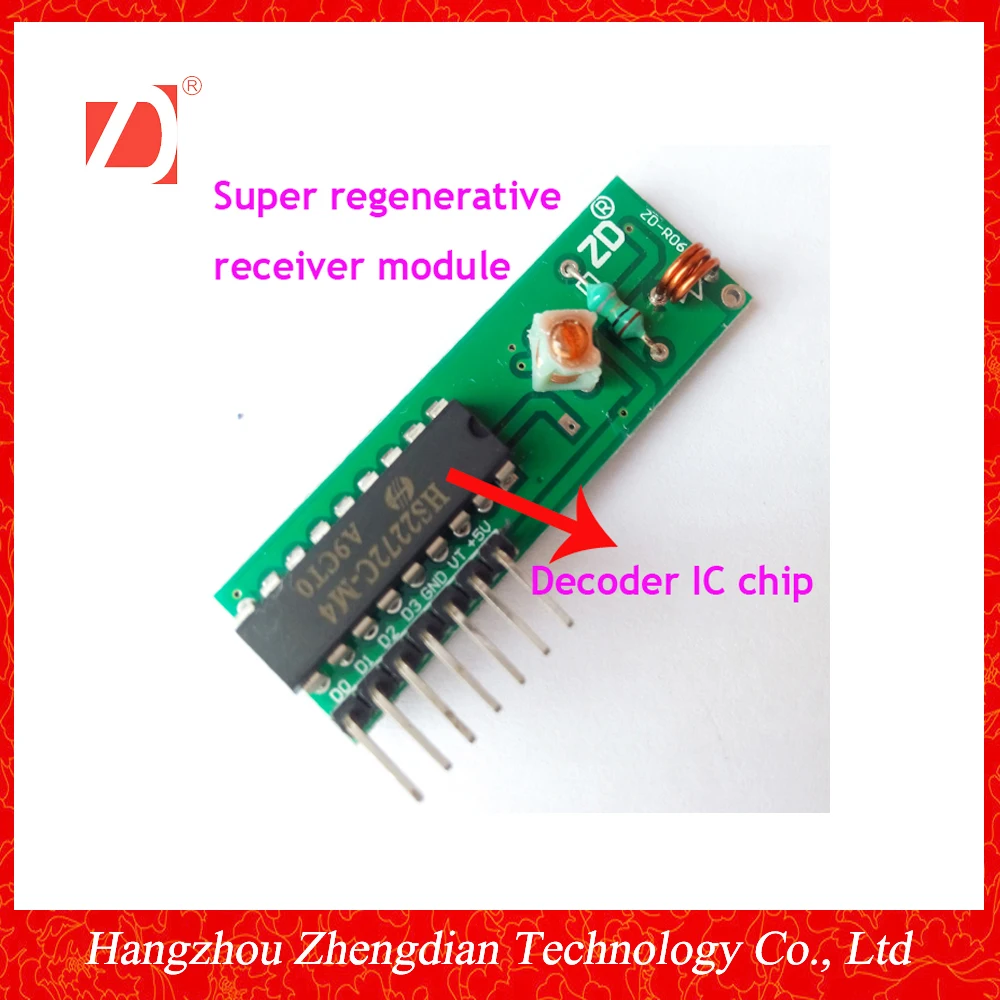 8 Channels Decode Receiver Module With Transmitter In 8 Buttons With