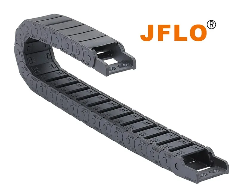 Jflo 15*20 Half Close Cnc Plastic Cable Chain Drag Cable Carrier Chain