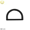 Wholesale bag fitting alloy metal d ring black d strap buckle for dog collars