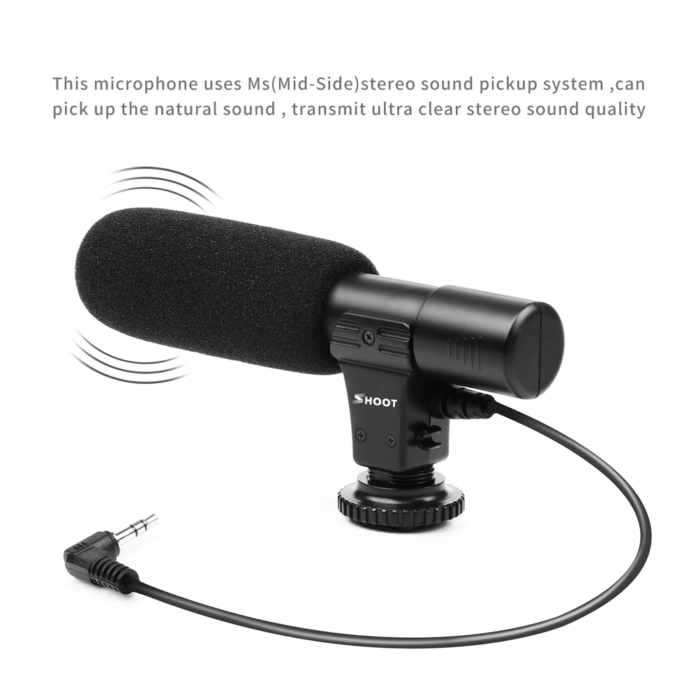 Shoot Audio Recording Microphone Shot Gun Mic For Dslr Camera Dv Video