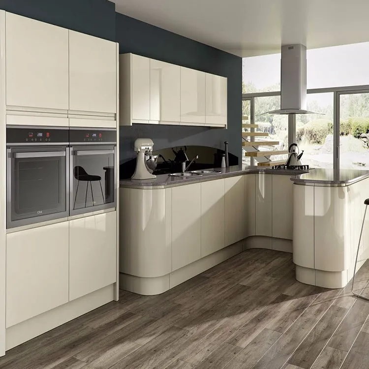 White Lacquer Fiberglass Custom Made Kitchen Design Sale Buy