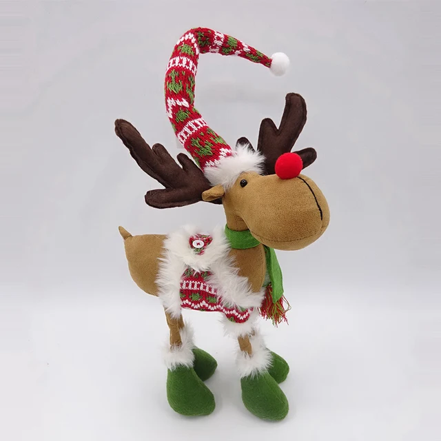 40cm standing xmas moose christmas toys gift set
