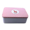 wholesale eco-friendly colorful rectangular tin box recipe box