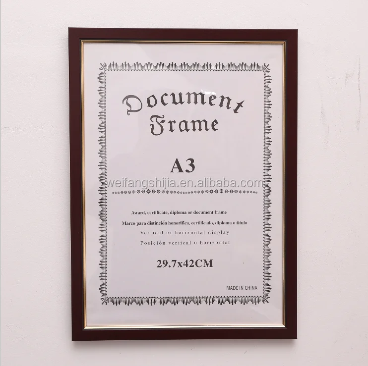 Bulk Wholesale A4 Ps Plastic Certificate Picture Photo Frame A3