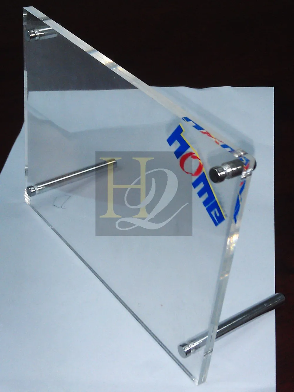 Promotion Transparent A4 A5 Acrylic Desktop Photo Frame With Screw Foot