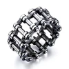 Creative Titanium 316L Stainless Steel Fashion Punk Locomotive Bike Chain Rings for Men