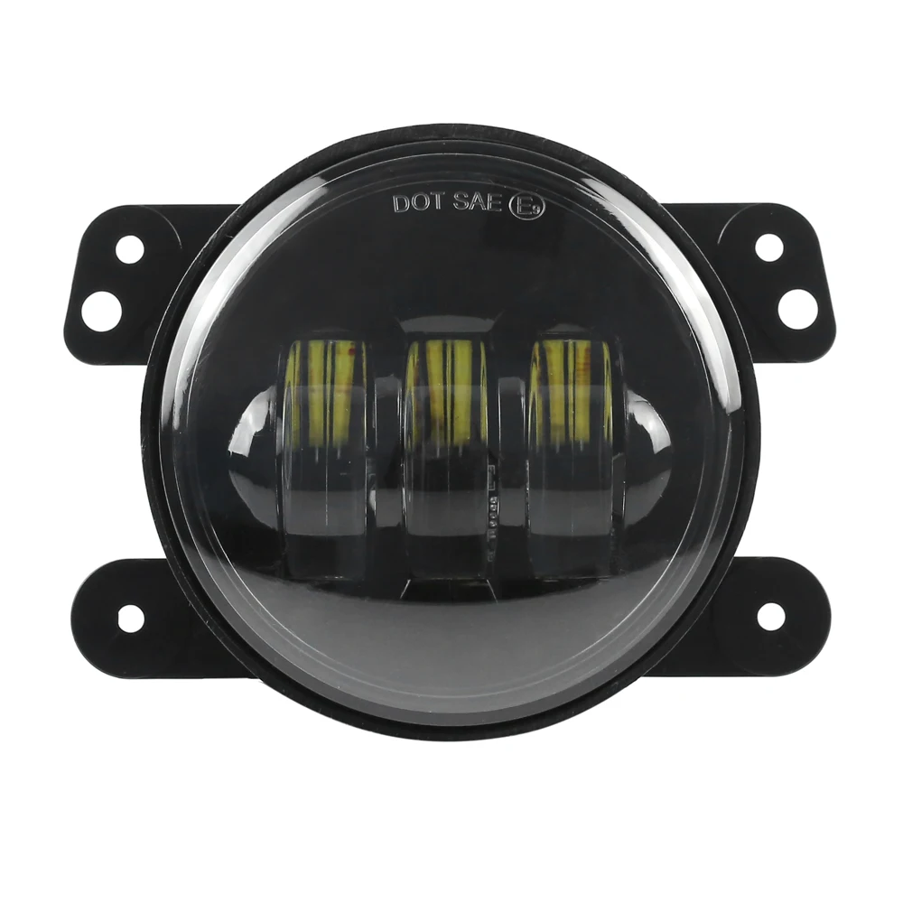 4inch Round LED Fog Light Angel Driving Lamp Replacement for Jeep Wrangler JK TJ 1997-2017
