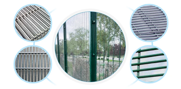 Wholesale 358 high security anti climb Y shaped PVC coated airport fence with razor barbed wire
