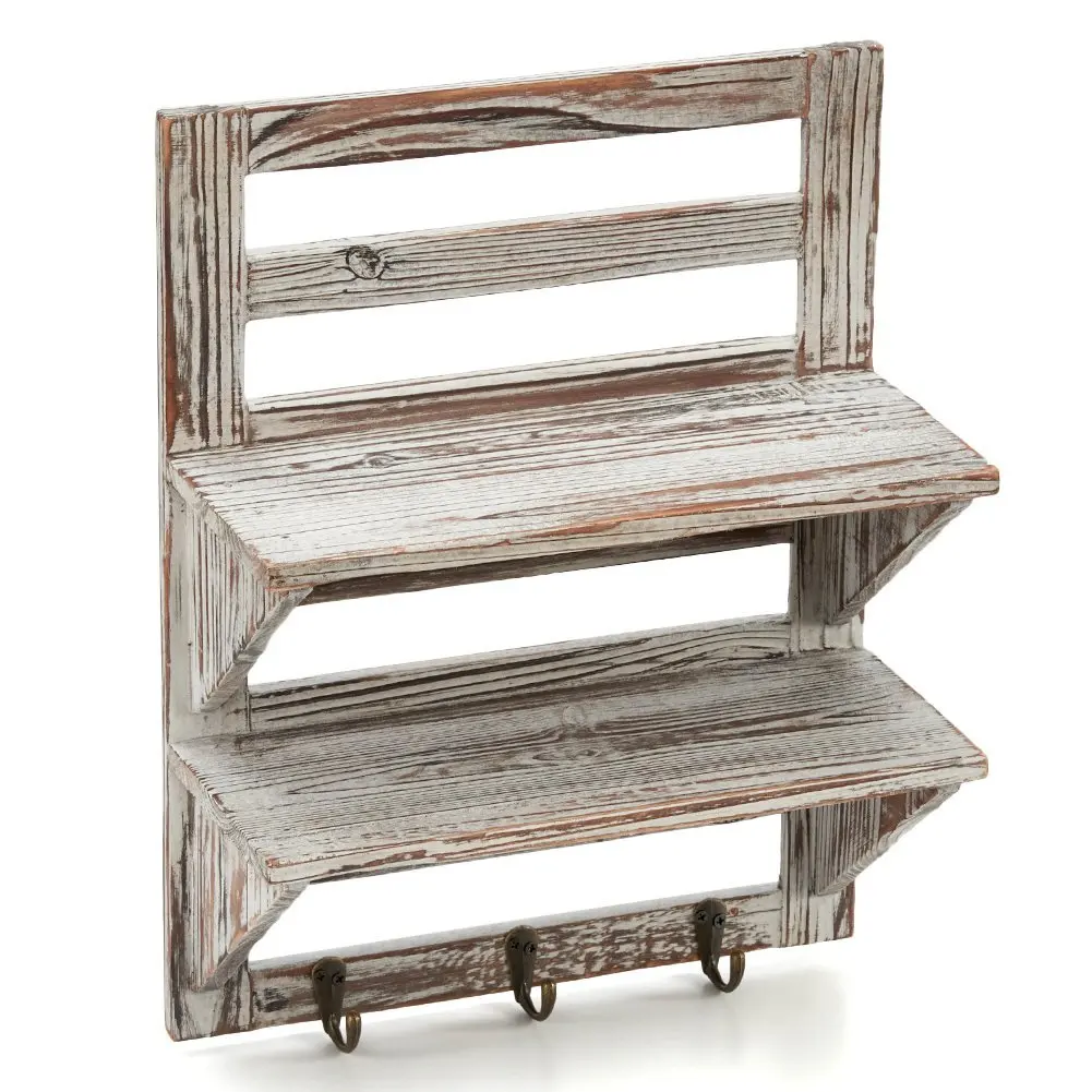 Hanging Multipurpose Open Bins Home Décor Floating Shelves Shelving Beach Kitchen Bathroom shelving White washed Rustic