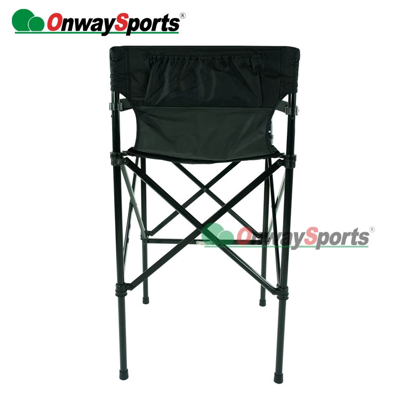 Ow63tbk Aluminum Tall Folding Telescopic Makeup Chair With Footrest