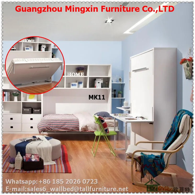 Separador de panel de pared accesorios de cama primavera libro estante