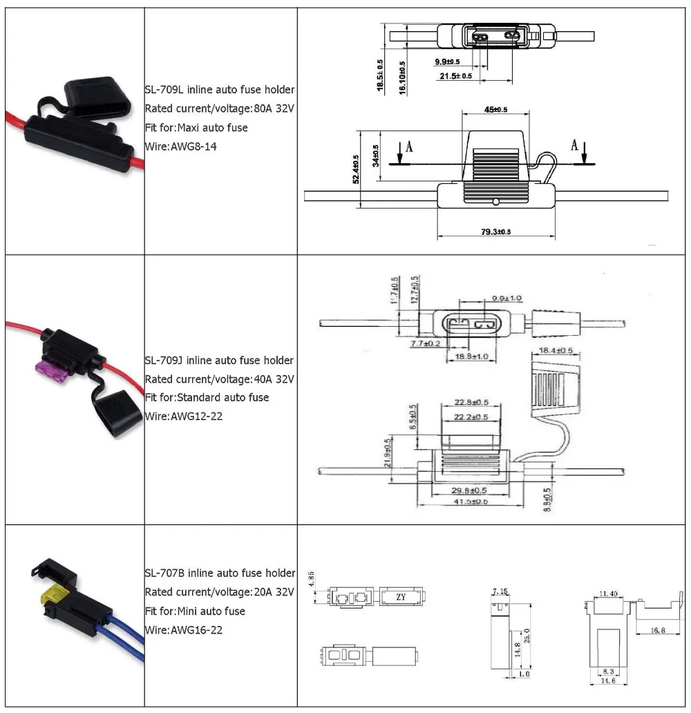 Medium Size Plugin Auto Fuse/standard 40a Automotive Fuse Types Buy