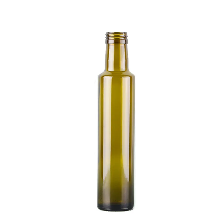 Botella de vidrio verde cilíndrica 1 lt