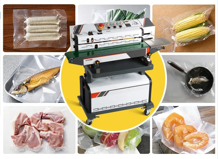 Small Continuous Potato Chips Bag Inflating Impulse And Vacuum Band Sealer Machine Buy