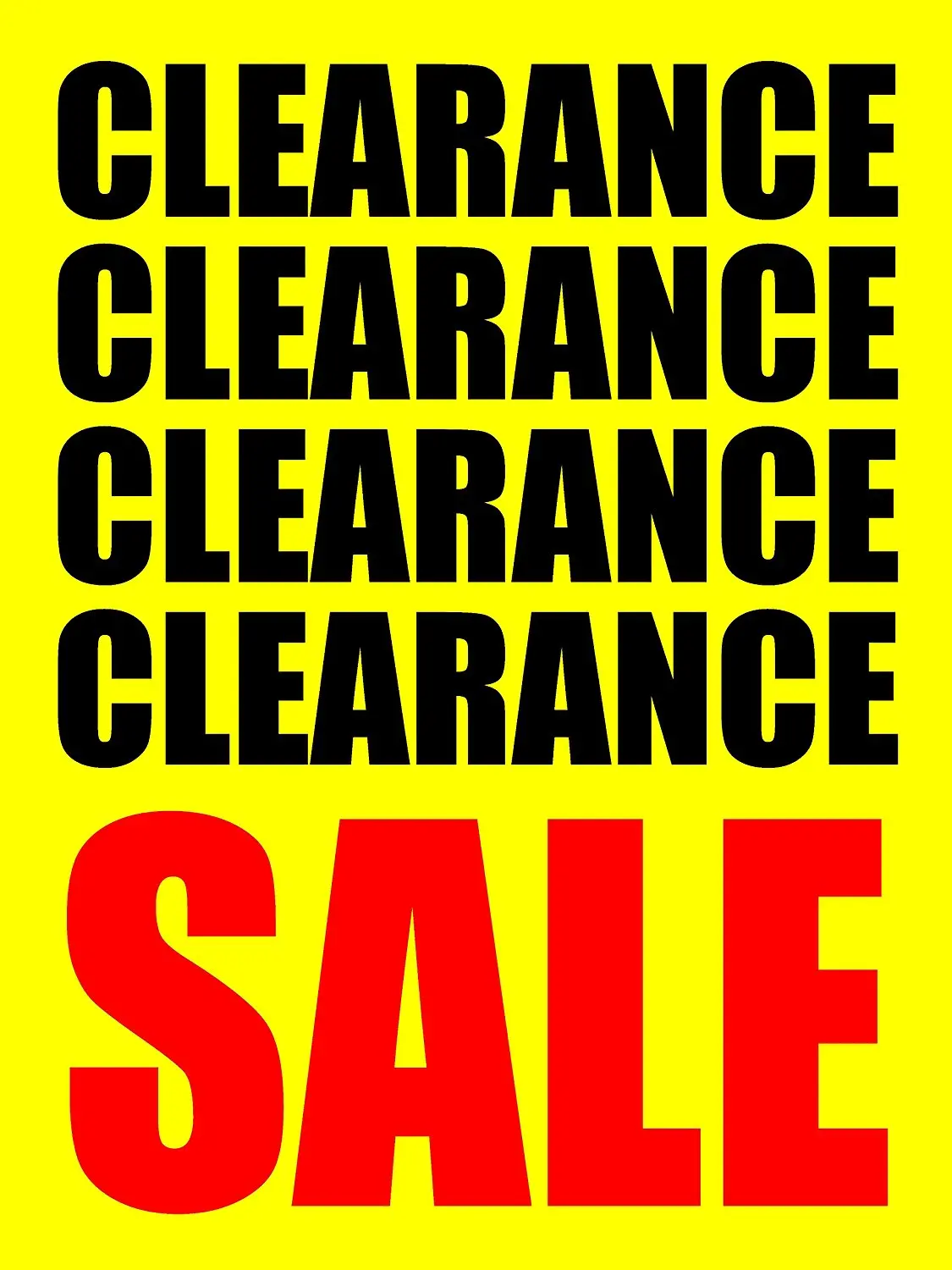 Printable Clearance Signs