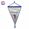 Cheap custom rectangle/triangle satin world cup football club hanging football pennants