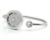 Silver Beautiful Essential Oil Aromatherapy Perfume Diffuser Winter Snowflake Locket Cuff Bangle