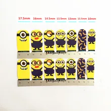 Cute Minions Nail Arts Sticker 14 pcs set Waterproof Nail Decal Art Sticker Gel Polish Manicure