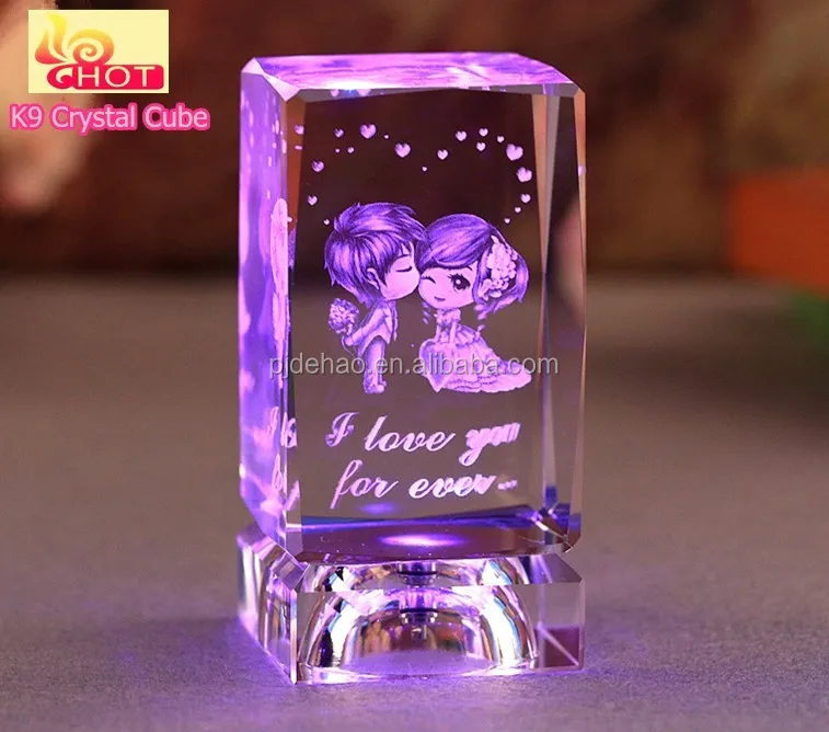 Decorative K9 3d Laser Engraving Glass Block Buy 3d Laser Engraving